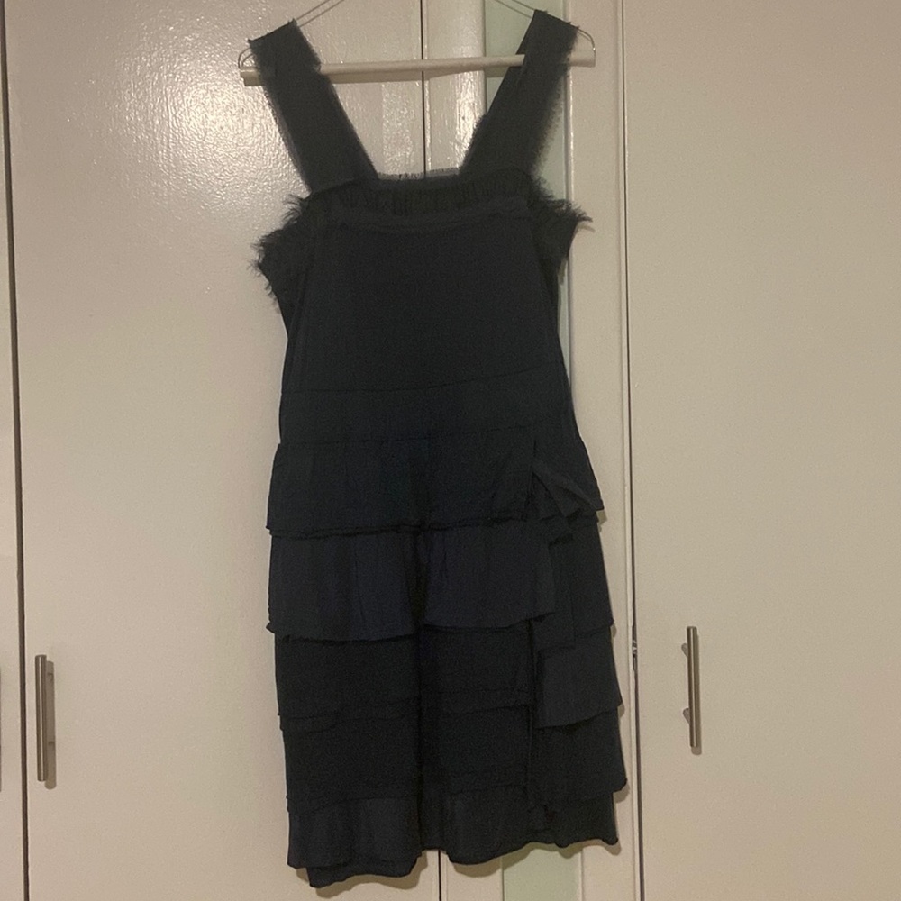 Blue layered mini dress